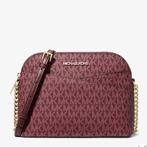 MICHAEL KORS Jet Set Travel Md Signature Logo Dome Crossbody XCROSS XBODY NWT